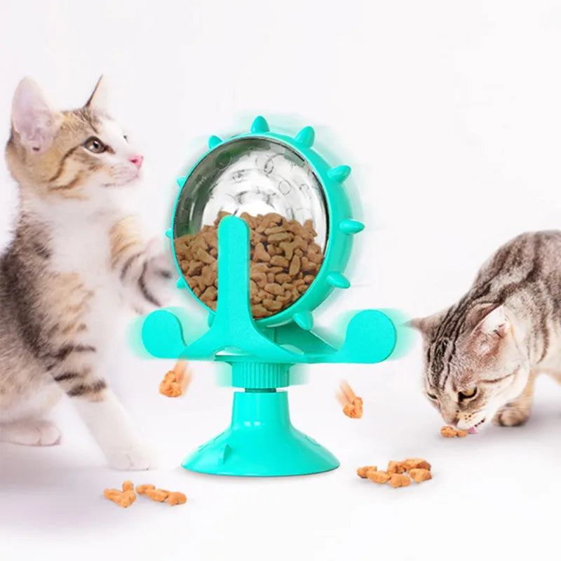 Windmill Cat Toys Dog Cat Feeding Interactive Wheel Toys Pet Leaking Food Training Ball Exercise IQ Toys for cats Cat Supplies