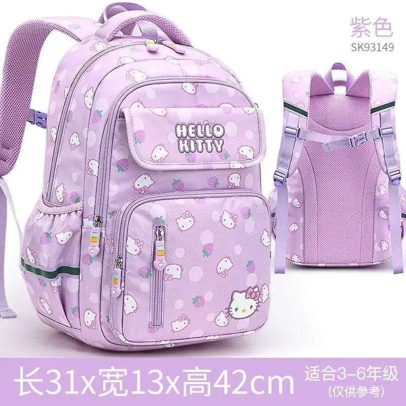 Sanrio Hello Kitty Backpack Mochilas Aestihic Kuromi Lightweight and Large Capacity Korean-Style Cute School Student Bag Gift