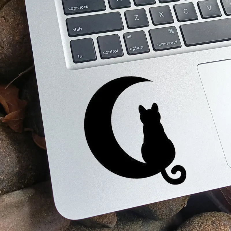 Moon Cat Creative Vinyl Trackpad Decal Laptop Sticker for Macbook Air 13 Pro 14 Retina 15 Inch Mac Skin Tablet PC Notebook Decor