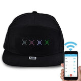 Unisex Baseball Cap USB Rechargeable Bluetooth APP Programmable LED Scrolling Message Display Board Hip Hop Street Snapback Hat