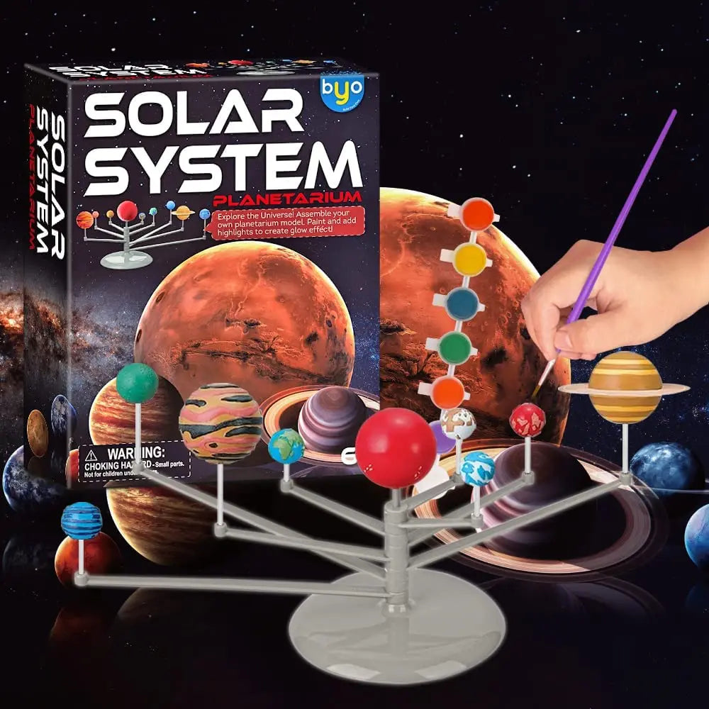 Solar System Model DIY Planet Toys Child Science and Technology Learning Solar System Teaching Assembly Coloring Educational Toy