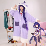 genshin impact blanket hoodie blankets Xiao lyney Zhongli Ganyu Raiden Baal scaramouche fleece Cloak Cape Cosplay Pajama Costume