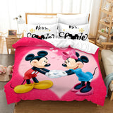 Disney Mickey Minnie Mouse Cartoon Bedding Set Lovely Couple Single Twin Full King Duvet Cover Gift Children Gift Dropshipping