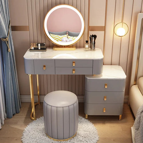 Luxury Nordic Dressing Table Organizers Storage Girls Makeup Dressing Table Bedroom Modern Coiffeuse De Chambre Furniture