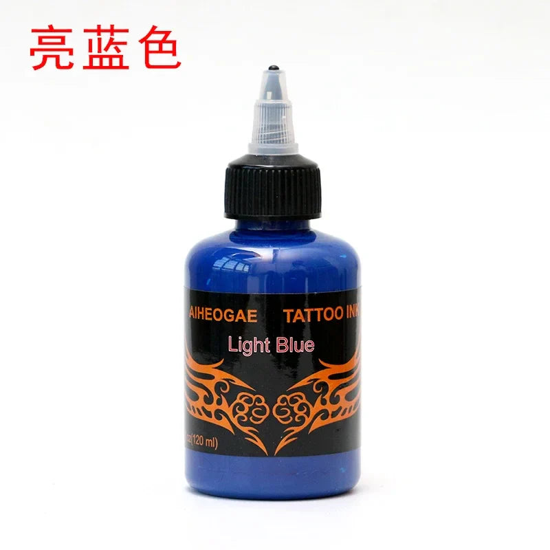 120ml Tattoo Ink Set Permanent Pigment Makeup Professional Ink Natural Plant for Body Art Paint Tattoo Tools Beauty Tattoo