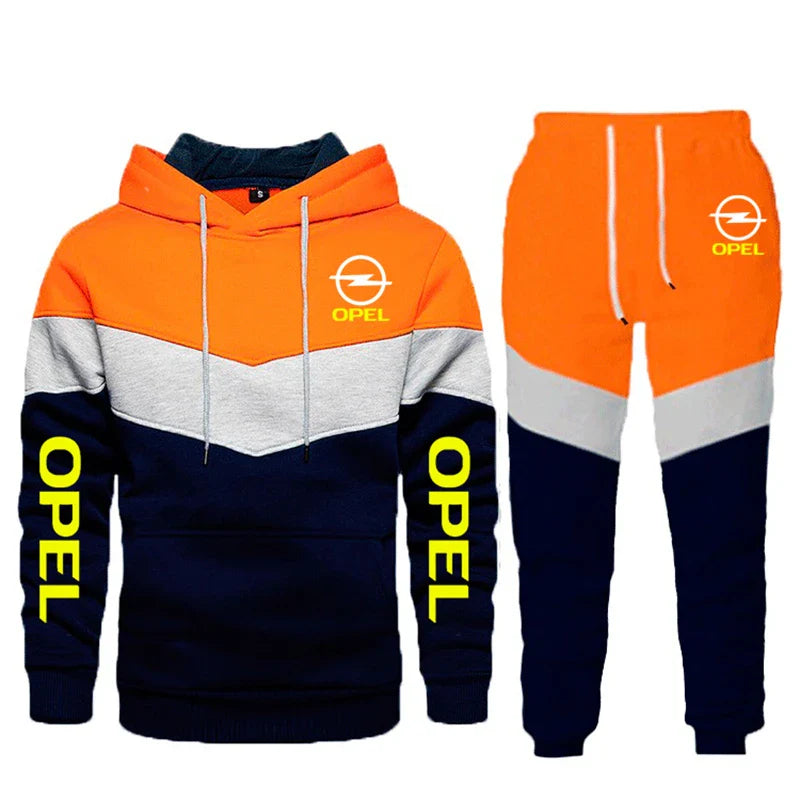 Men's Hoodie Pants Sports Suit OPEL Logo Print Casual Fleece High Quality Unisex Sportswear Jogging Suit Men's 2PCS Set