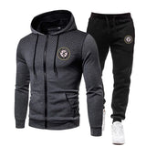 2024 Polka Dot Men's Clothing Tracksuit Hoodies SweatPants Two Piece Sets Suit Fashion Trend Sportswear Fleece Warm clothing