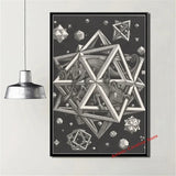 Modern Abstract Art Escher Surreal Geometric Artwork Posters Prints  Canvas Painting Wall Picture Art for Living Room Home Decor