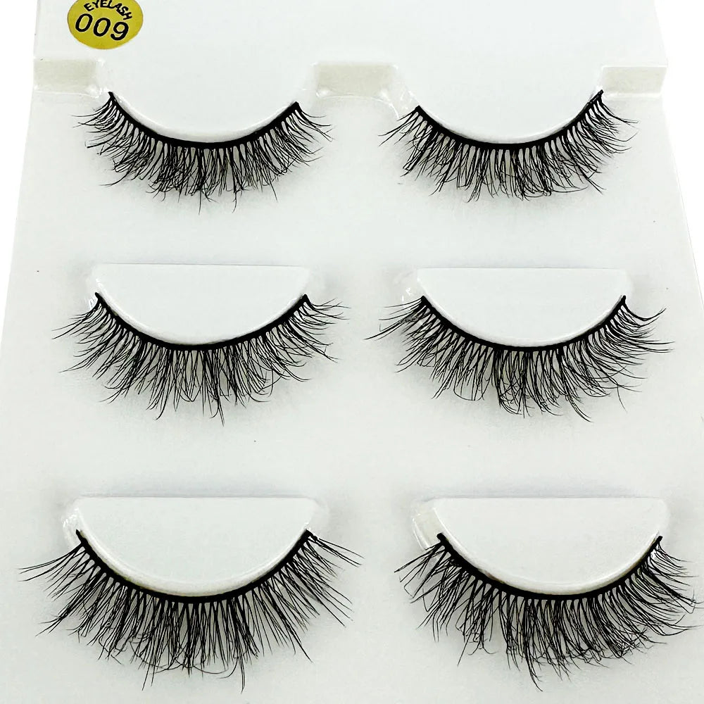 30Pairs Faux 3D Mink Eyelashes Hair Soft False Lashes Fluffy Wispy Thick Lashes Handmade Eyelash Extension Eye Makeup Tools New