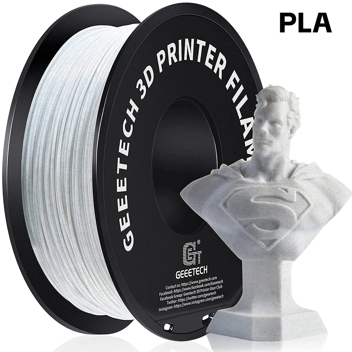 GEEETECH 3D Printing Materials PLA Filament For FDM 3D Printer 1 Kg (2.2lbs) Vacuum Packaging 1.75mm +-0.03mm