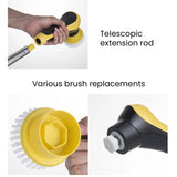 Electric Cleaning Turbo Scrub Brush Wireless Window Wall Cleaner Adjustable Cleaning Brush Bathroom Kitchen Cleaning Tool