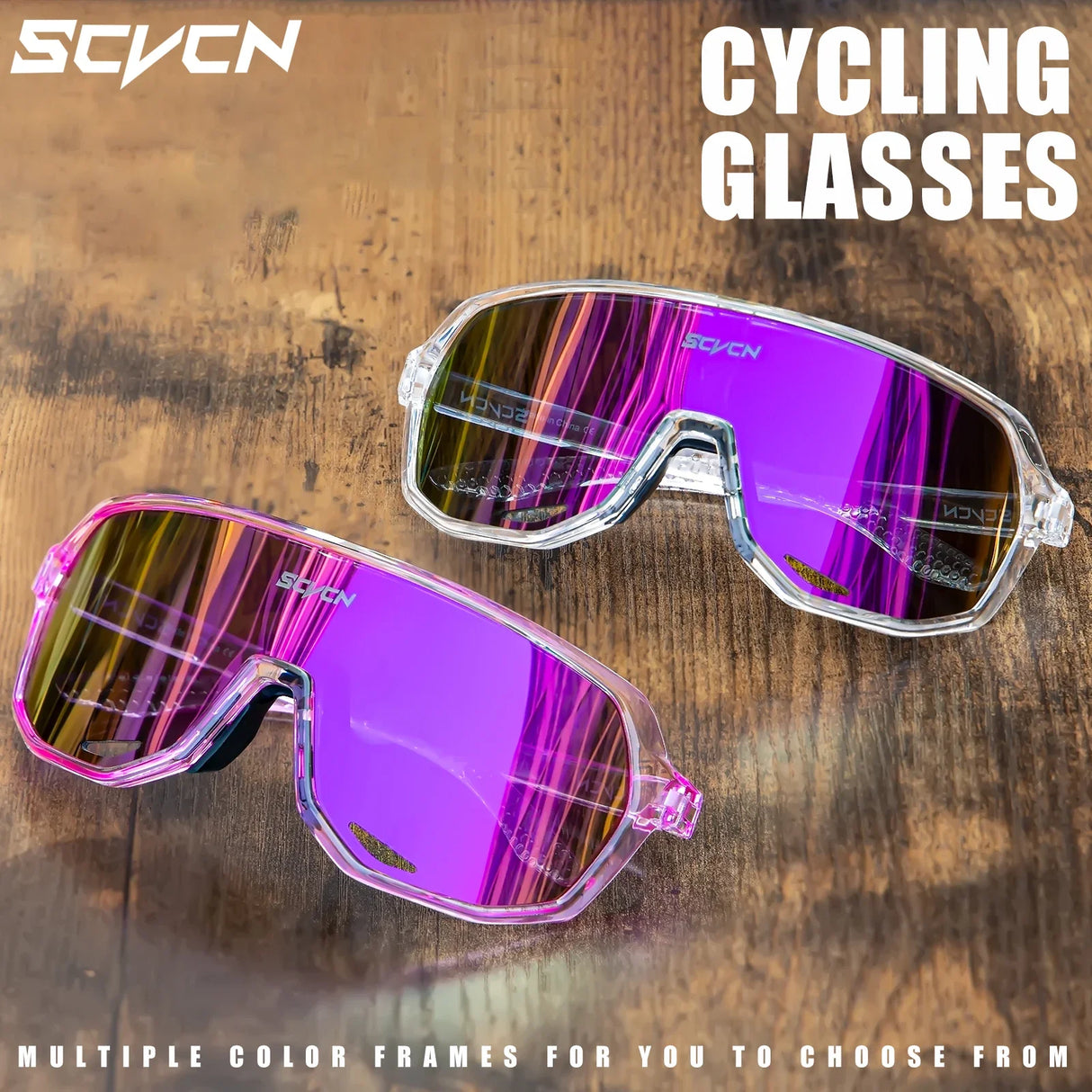 SCVCN-Sunglasses for Men Sport Cycling Glasses Bike Mountain Bicycle Hiking Camping Golf UV400 Protection Glasses Women Baseball