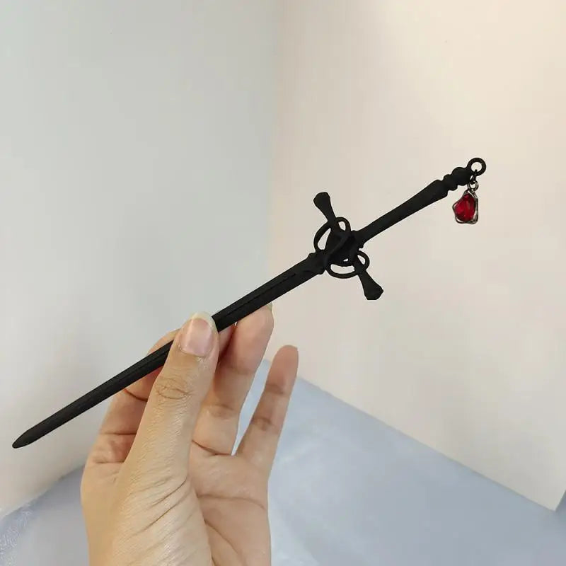 New Retro Sword Hairpin Hair Jewelry Chinese Simple Punk Metal Hair Sticks Women DIY Hairstyle Headwear Design Tools Accessories