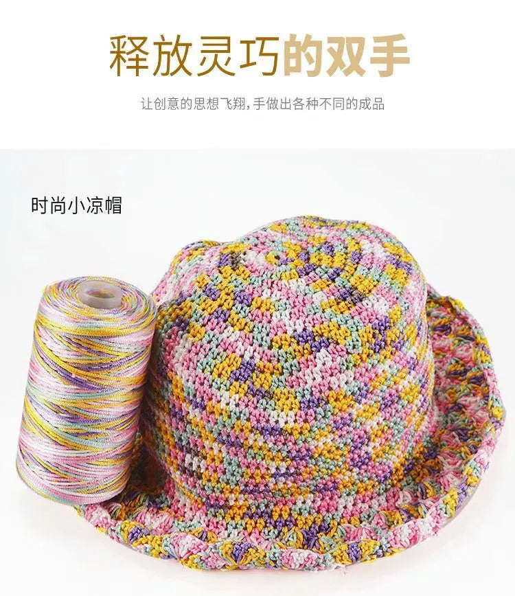 1Pc 100g 1.5mm Thin Ice nylon Yarns For Knitting And Crochet diy bag shoes hat hollow Yarn Thread Crochet Line DIY Bracelet mat