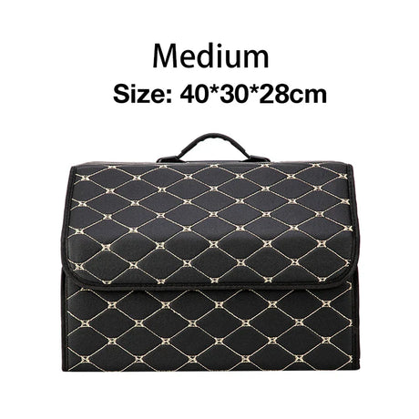 Car Storage Boxes Folding Auto Organizer Box PU Leather Waterproof Trunk Bag Large Capacity Multi-color SUV Cars Stowing Tidying