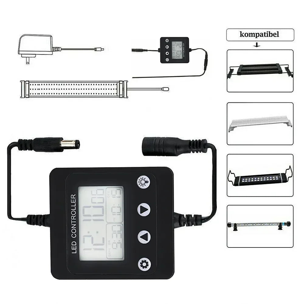 System LED Equipment Dimming Dimmer Controller And Lighting Aquarium Accessories Spectrum Full Fish Tank Light Timer