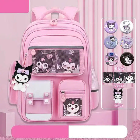 Sanrioed Kuromi Anime Cute Large Capacity Backpack Schoolbags Student Cartoon Shoulder Bag Travel Birthday Gift for Friend