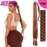 28 Inch Long DIY Braided Ponytail Extension with Hair Tie Straight Wrap Around Hair Extensions Ponytail Synthetic Hairpiece 100G