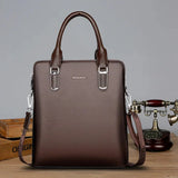 New Luxury Cow Genuine Leather Business Men's Briefcase High Capacity Male Shoulder Bag Men Messenger Tote Computer s