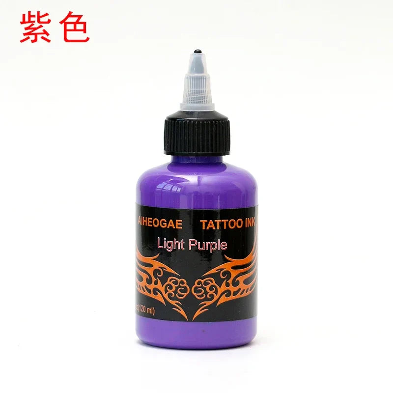 120ml Tattoo Ink Set Permanent Pigment Makeup Professional Ink Natural Plant for Body Art Paint Tattoo Tools Beauty Tattoo