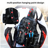 JSFUN Fishing Tackle Storage High-Capacity Scratch-Resistant Bag Waterproof Sling Backpack Multifunctional Fishing Tackle Bag