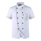 Short Sleeve Restaurant Chef Kitchen Work Uniforms Double Breasted Sushi Bakery Cafe Waiter Catering Service Jackets or Aprons