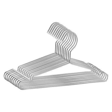 10pcs/set Clothes Hangers Stainless Steel Clothing Drying Rack Anti-slip Dress Towel Coat Hangers Metal Wire Wardrobe Organizer