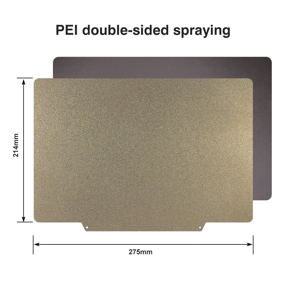 For Flyingbear Ghost 6/5 Hotbed 230x257 Double Sides PEI+PEO Bulid Plate Magnetic Base PET Coated Spring Steel Sheet 3D Printer