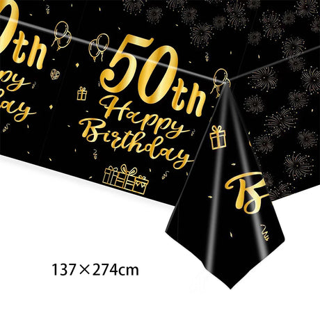 Men Women Birthday Disposable Tableware Party Decor 30 40 50 60 Years Anniversary Party Adult Happy Birthday Party Supplies