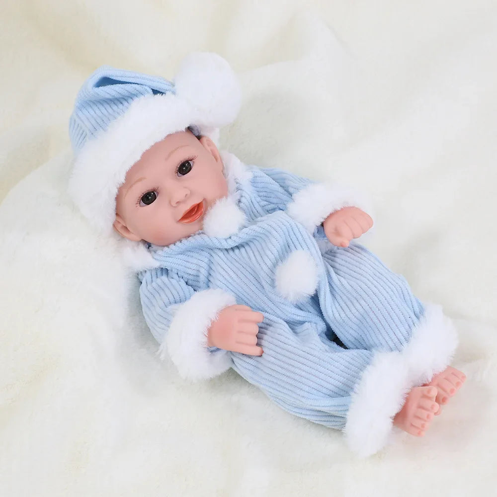 30cm Reborn Baby Dolls Realistic Dolls Toys Girl Real Lifelike Baby Dolls Reborn Full Body Silicone Baby Doll Christmas Gifts