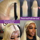 30 32 Inch 13x4 Straight 613 Blonde Lace Front Human Hair Wigs Brazilian Colored 13x6 HD Transparent Lace Frontal Wig for Women