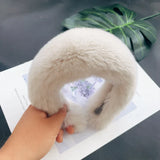 Real Rex Rabbit Hair Headband Fur Hairpin Korean Style Ins Internet Celebrity Accessories Band Leopard Print Plush Headdress