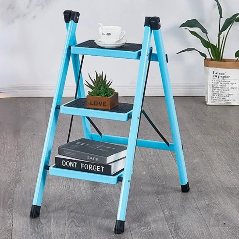 Indoor Climbing Kitchen Stool Multifunctional Ladder Chair Stable Load-bearing Ladder Stool Folding Storage Step Stool