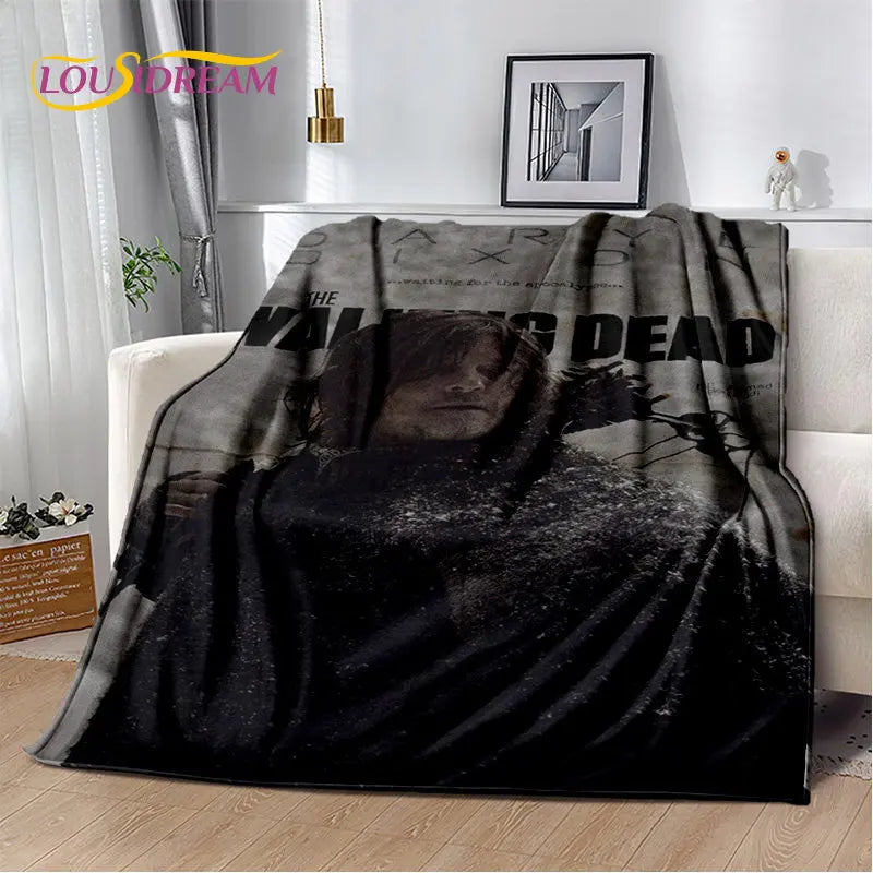 The Walking Dead Horror Soft Plush Blanket,Flannel Blanket Throw Blanket for Living Room Bedroom Bed Sofa Picnic Cover Bettdecke