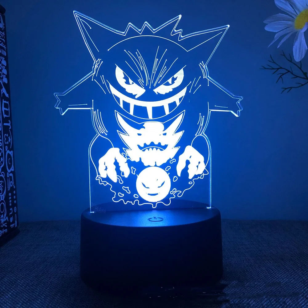 Pokemon Pikachu Charizard Anime Figures 3D Led Night Light Changing Model Action Logo Lampara Collection Brinquedos Figm