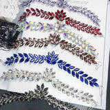 High Quality Crystal Bridal Belt Rhinestone Applique Strass Flower Motif Trim Chain Sewing on Garment Shoes Bags DIY Accessories