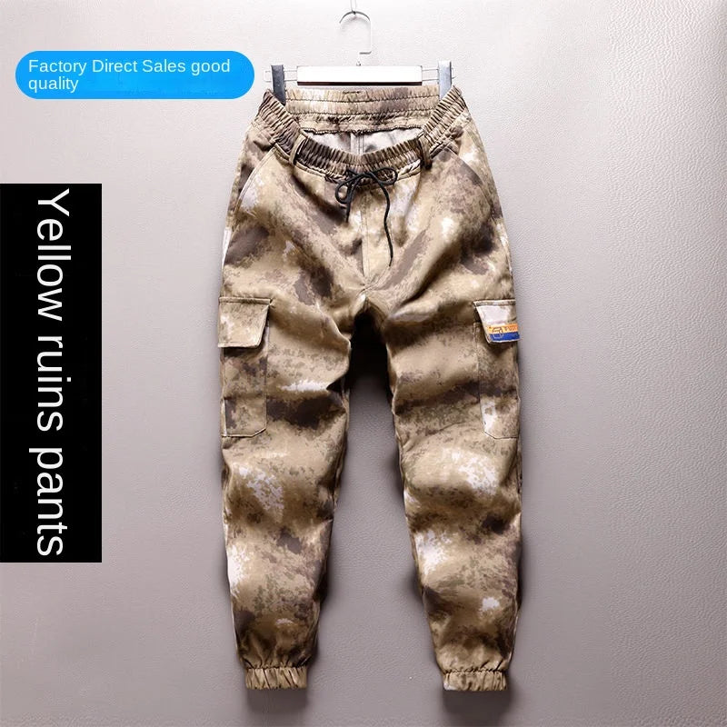 Men Clothing Two Piece Set Camouflage Discovery Training Suit Work Clothes Cardigan Military Outerwear Tactical Overalls  Jacket