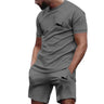 2024 New Men’s Sportswear Summer Suit Men’s Fitness Suit Sports Suit Short Sleeved T-shirt + Shorts Quick Drying 2 Piece Sets