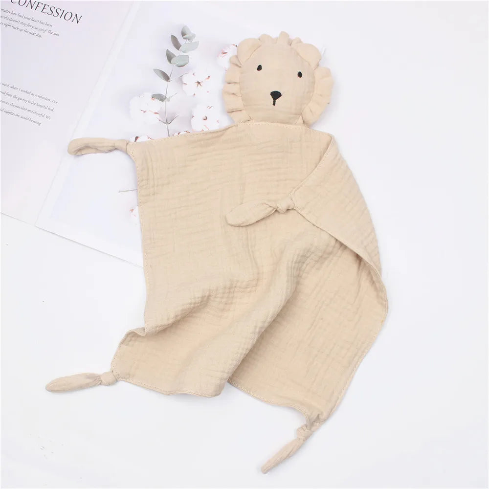 Name Personalized Baby Comforter Blanket Cotton Newborn Baby Saliva Towel Sleeping Doll Kid Sleep Toy Soothe Appease Towel