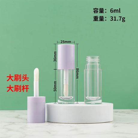 6ml Big Doe Foot On Lip Gloss Tube Empty Lipstick Lip Balm Refillable Bottle Lip Glaze Accessory Eyelash Cream Tools Wholesale