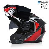 Bluetooth Modular Dual Lens Motorcycle Helmet Safety Downhill Flip Up Helmets Motocross Racing Full Face Casco Moto DOT Approved