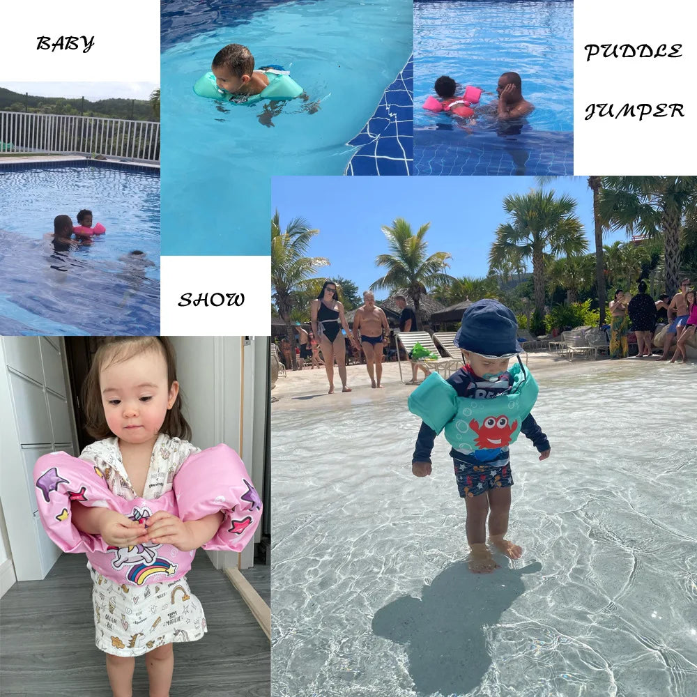 Kids Arm Float Pool Armband Baby  Mermaid Swimsuit Buoy Swimming Vest Ring Swim Float Vest Life Jacket Safety 14-25kg Girl Boy