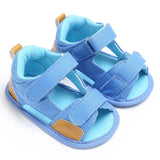 2023Brand NEW 0-18Months Kids Newborn Baby Boys Fashion Summer Soft Crib Shoes First Walker Anti Slip Sandals Shoes Soft Sole