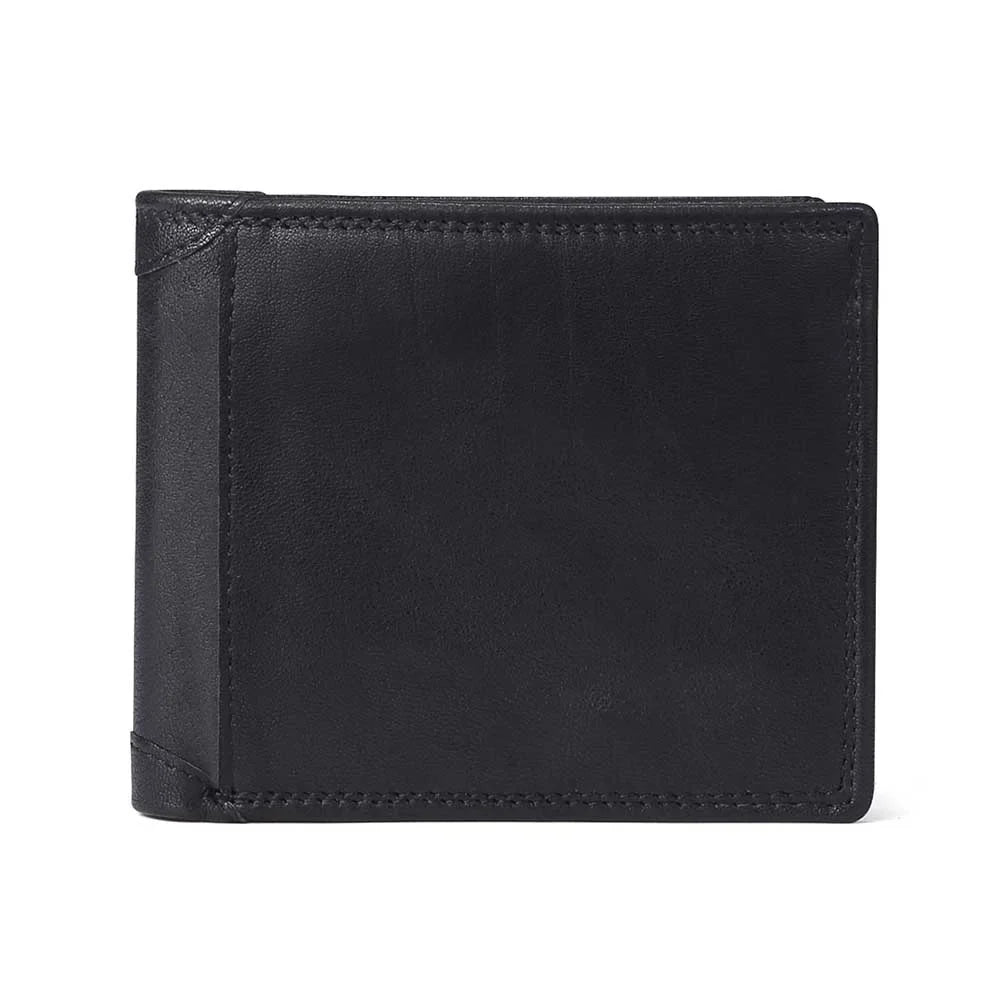 RFID Wallet Antitheft Scanning Leather s Hasp Leisure Men's Slim Mini Case Credit Card Trifold Purse