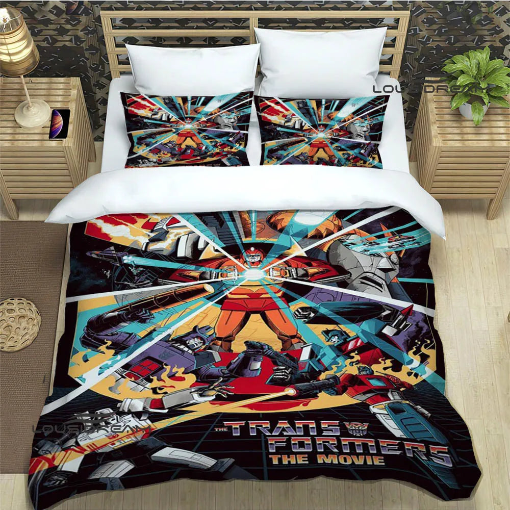 T-Transformers Cartoon Bedding Sets exquisite bed supplies set duvet cover bed comforter set bedding set luxury birthday gift