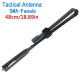 ABBREE CS Tactical Antenna SMA-Female Dual Band VHF UHF 144/430Mhz Foldable For Walkie Talkie Baofeng UV-13 PRO UV-5R UV-82 888S