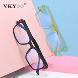 VICKY TR Classic Square Children‘s Sweet Candy Colored  Anti-blue Light Glasses Myopia Hyperopia Customizable Prescription 5101