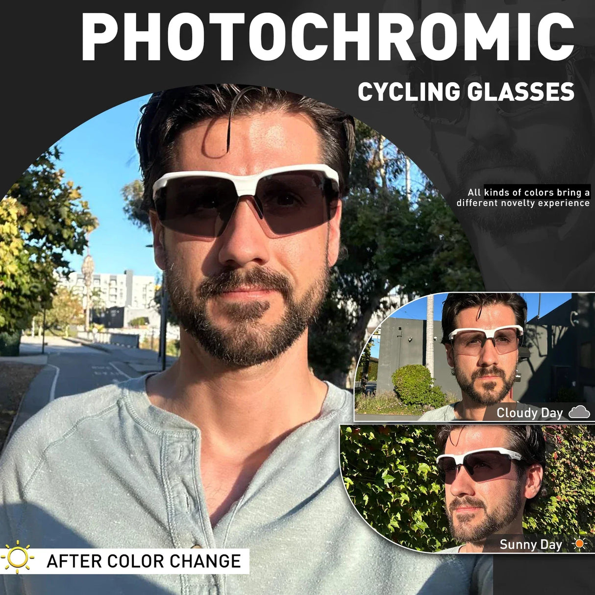 Kapvoe Photochromic Sunglasses Fashion Luxury Sunglasses for Driving Fishing Cycling Glasses Golf Women Bike Goggles MTB Bicycle