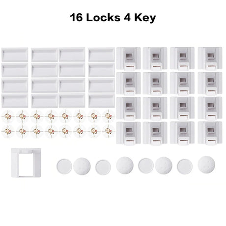 Magnetic Child Lock Protection From Children Baby Safety Cabinet Drawer Door Lock Invisible Lock Kids Security 8+2 With 1 Cradle