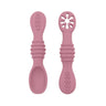 2PCS Cute Baby Learning Spoons Utensils Set Food Grade Silicone Sticky Spoon Children Cutlery Training Spoon Feeding Tableware